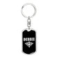 Debbie v03a - Luxury Dog Tag Keychain