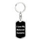 Love My Moluccan Cockatoo v3 - Luxury Dog Tag Keychain