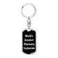 World's Greatest Pharmacy Technician v3 - Luxury Dog Tag Keychain