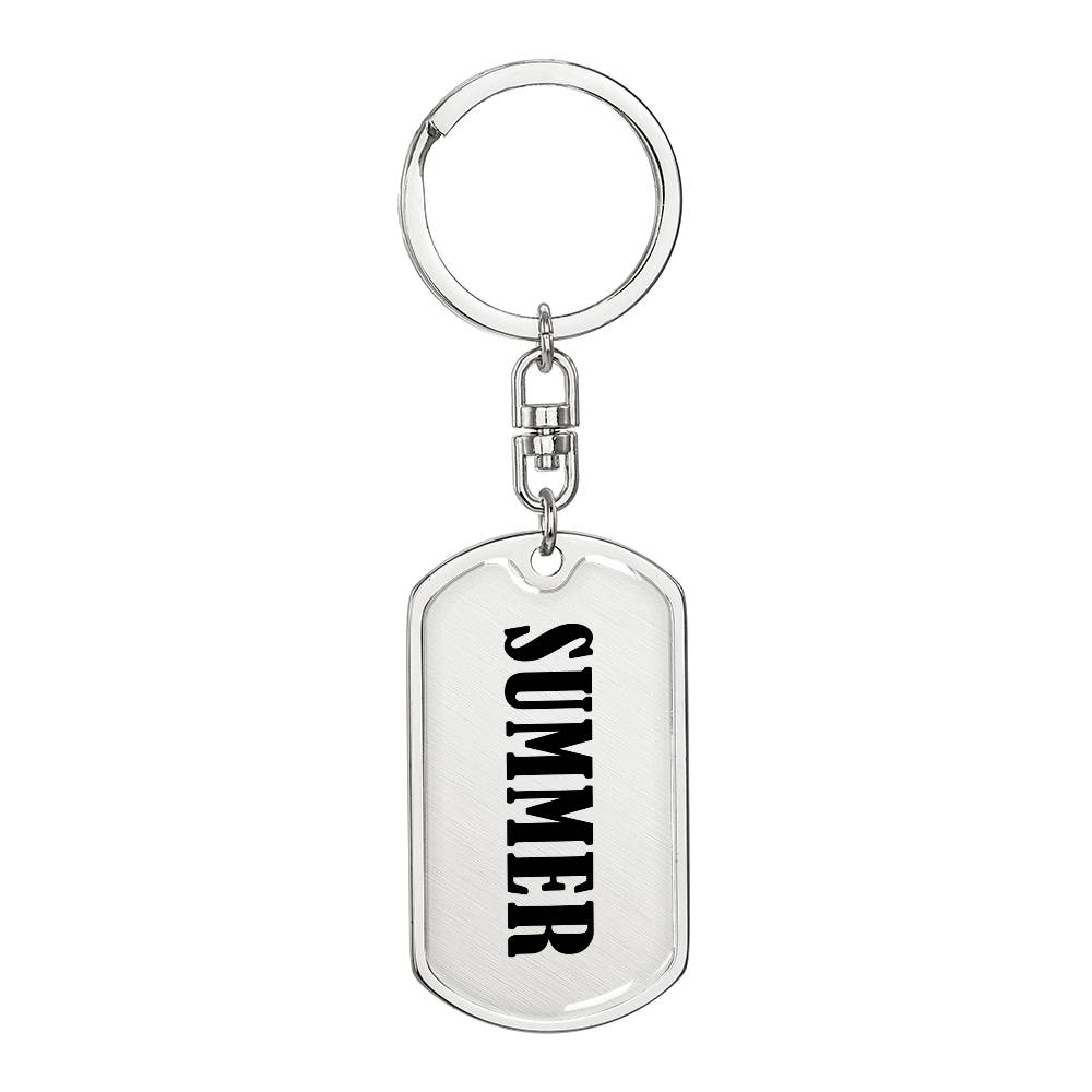 Summer v01 - Luxury Dog Tag Keychain