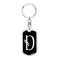 Initial D v001-12 - Luxury Dog Tag Keychain