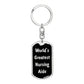 World's Greatest Nursing Aide v2 - Luxury Dog Tag Keychain