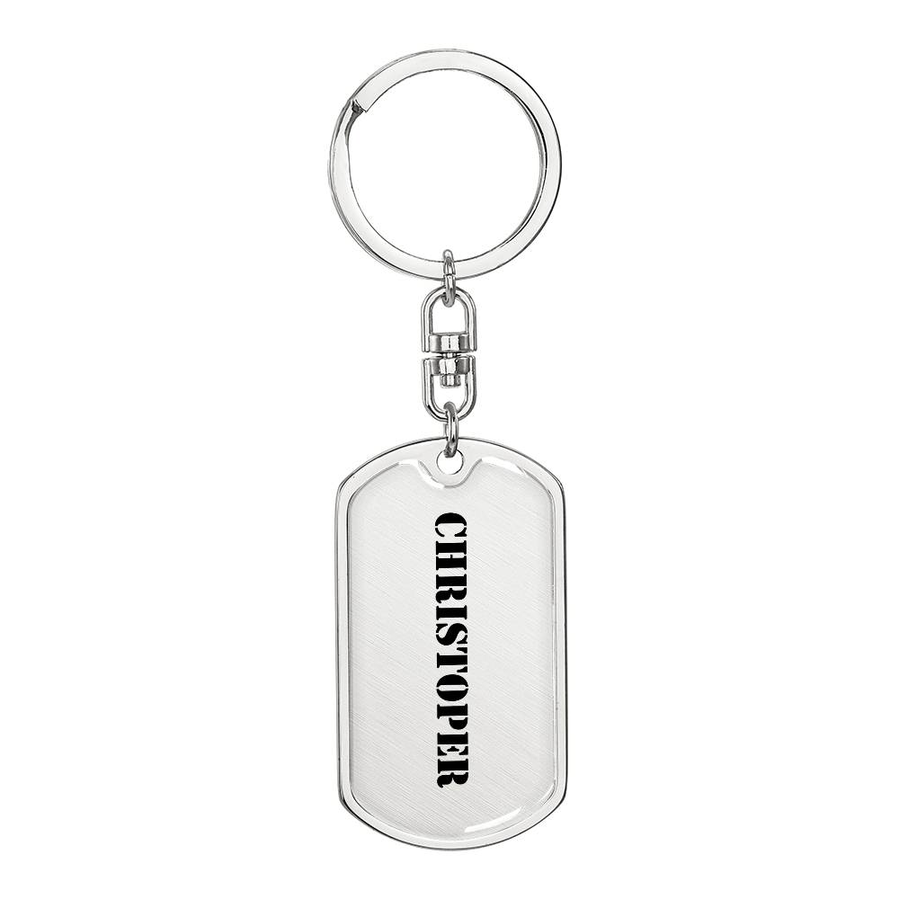 Christoper - Luxury Dog Tag Keychain