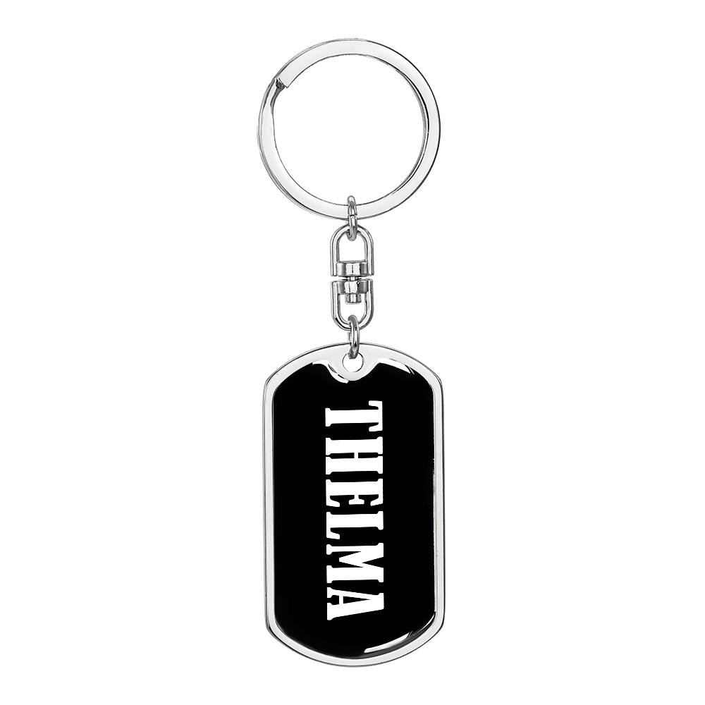 Thelma v01w - Luxury Dog Tag Keychain