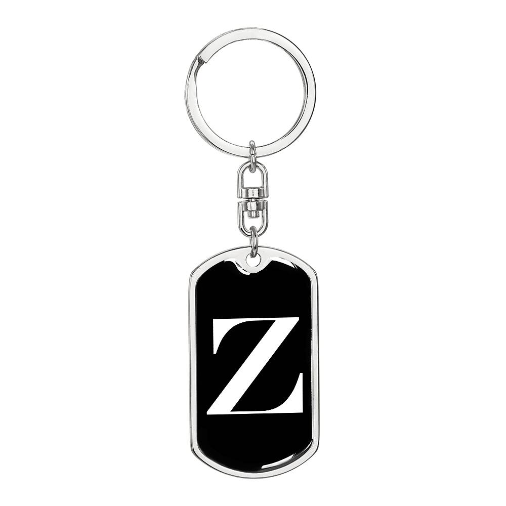 Initial Z v3a - Luxury Dog Tag Keychain