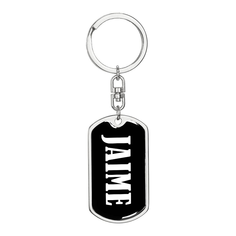 Jaime v03 - Luxury Dog Tag Keychain