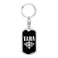 Tara v03a - Luxury Dog Tag Keychain