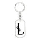 Initial L v001-14 - Luxury Dog Tag Keychain