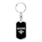 Suzanne v03a - Luxury Dog Tag Keychain