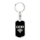 Cathy v02a - Luxury Dog Tag Keychain
