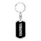 Virginia v01w - Luxury Dog Tag Keychain