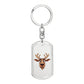 Funny Reindeer Face 13 - Luxury Dog Tag Keychain