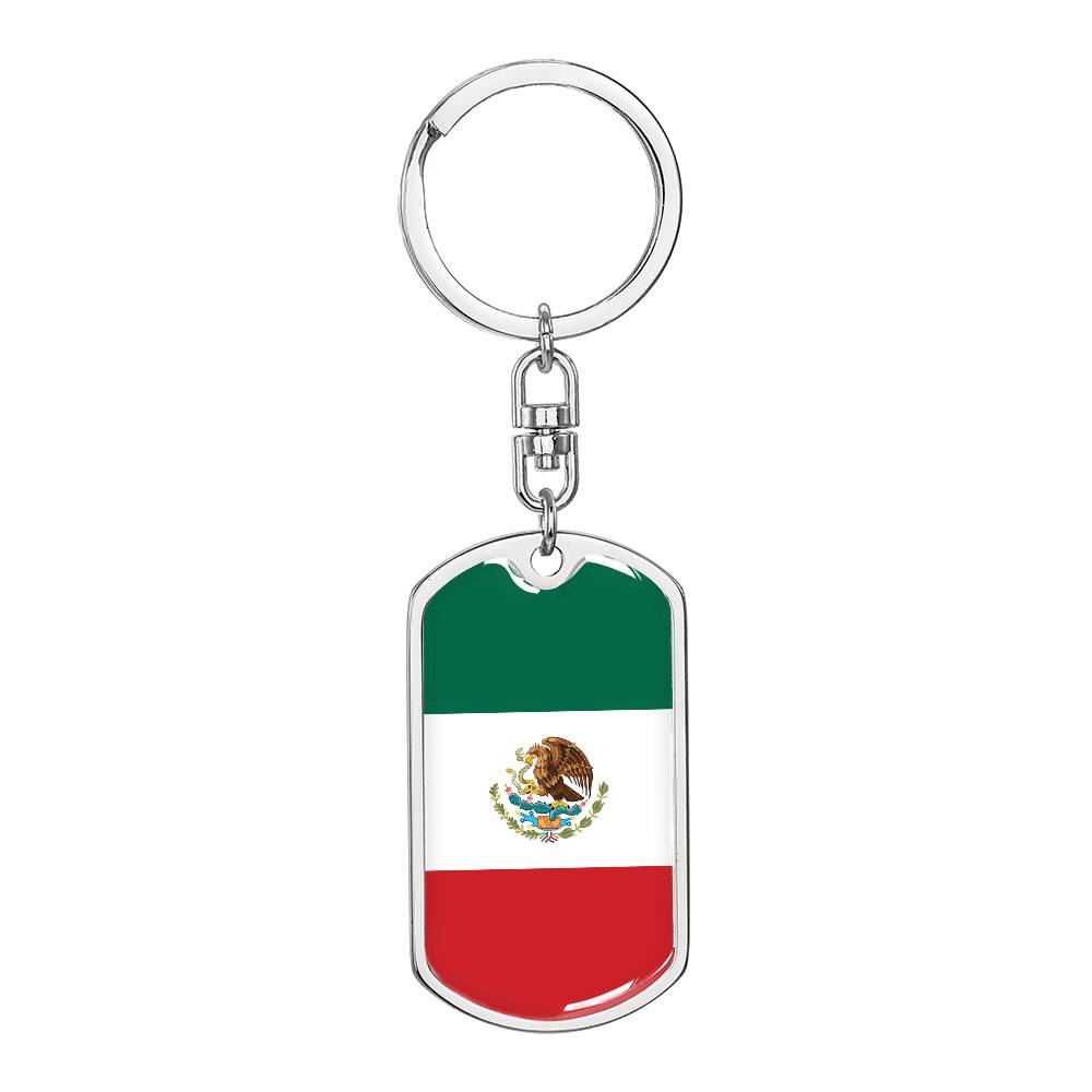 Mexican Flag - Luxury Dog Tag Keychain