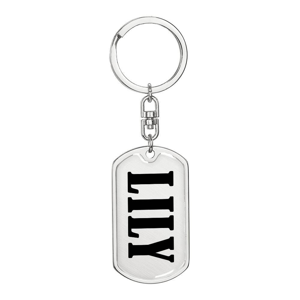 Lily v01 - Luxury Dog Tag Keychain