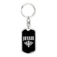 Jessie v03a - Luxury Dog Tag Keychain