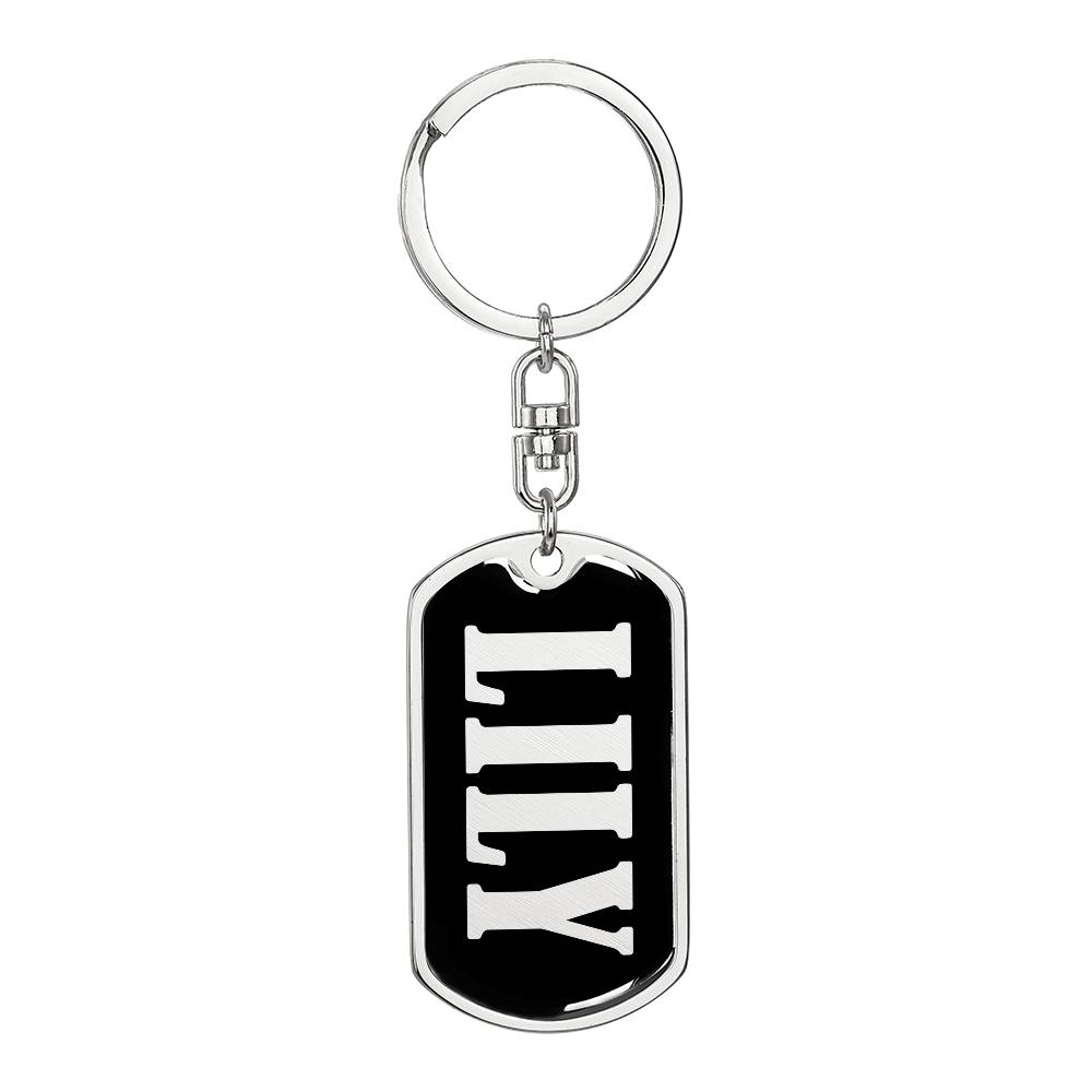Lily v02 - Luxury Dog Tag Keychain