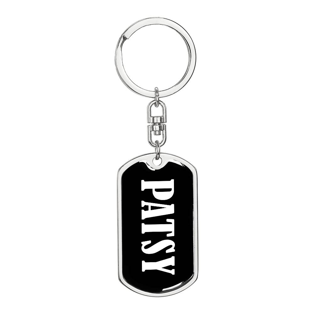 Patsy v01w - Luxury Dog Tag Keychain