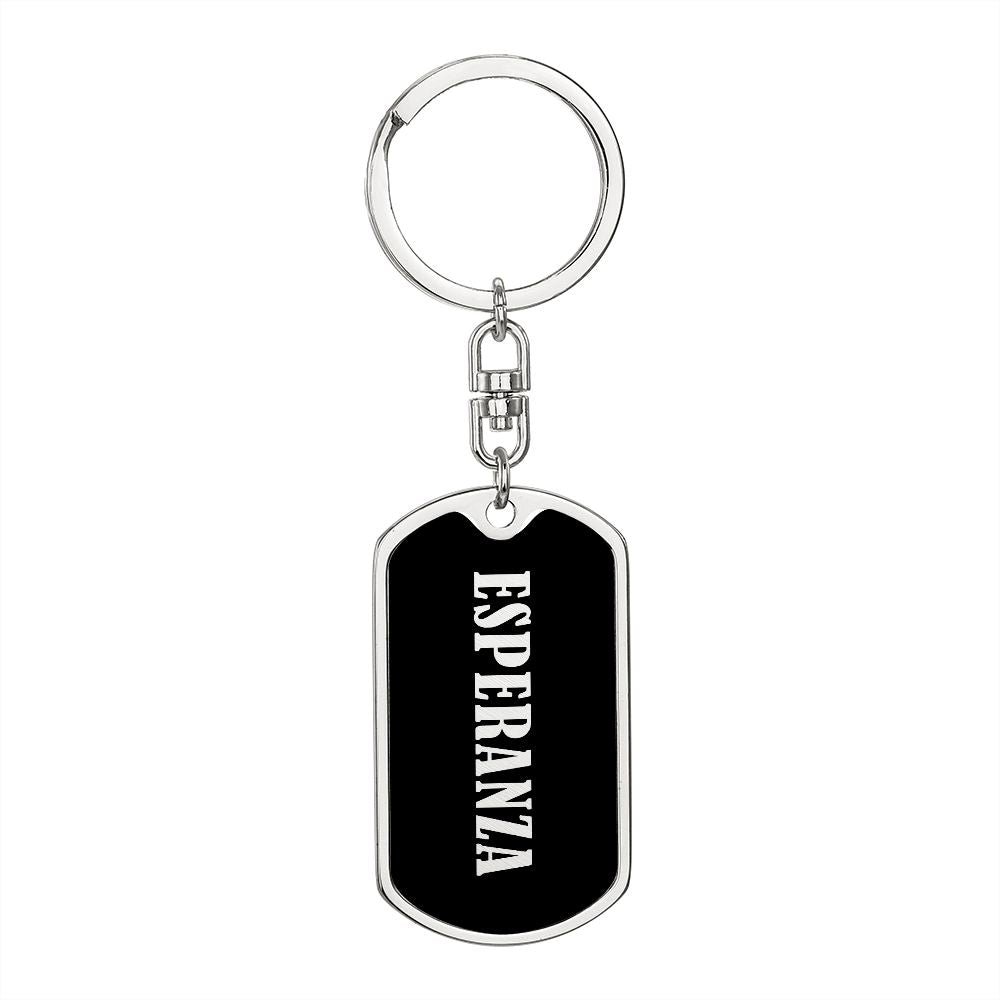 Esperanza v02 - Luxury Dog Tag Keychain