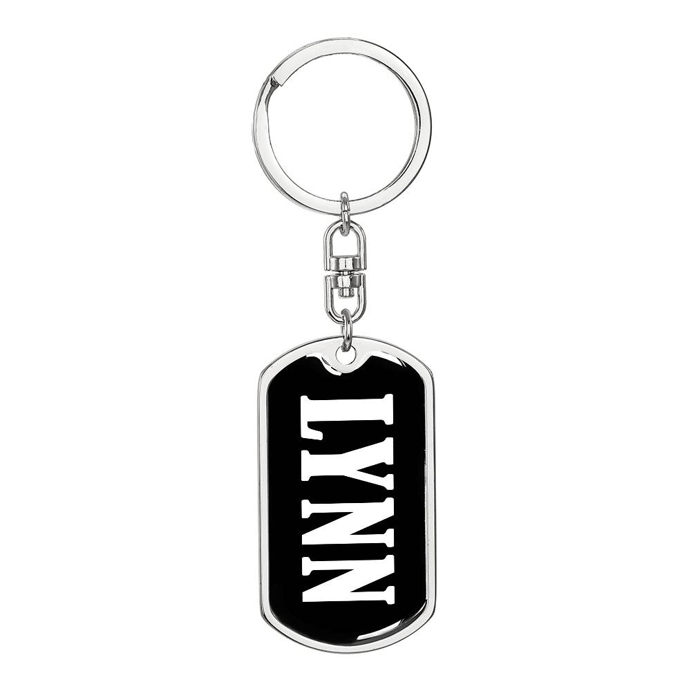 Lynn v01w - Luxury Dog Tag Keychain