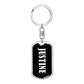 Justine v03 - Luxury Dog Tag Keychain