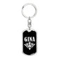 Gina v03a - Luxury Dog Tag Keychain