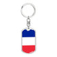 French Flag - Luxury Dog Tag Keychain