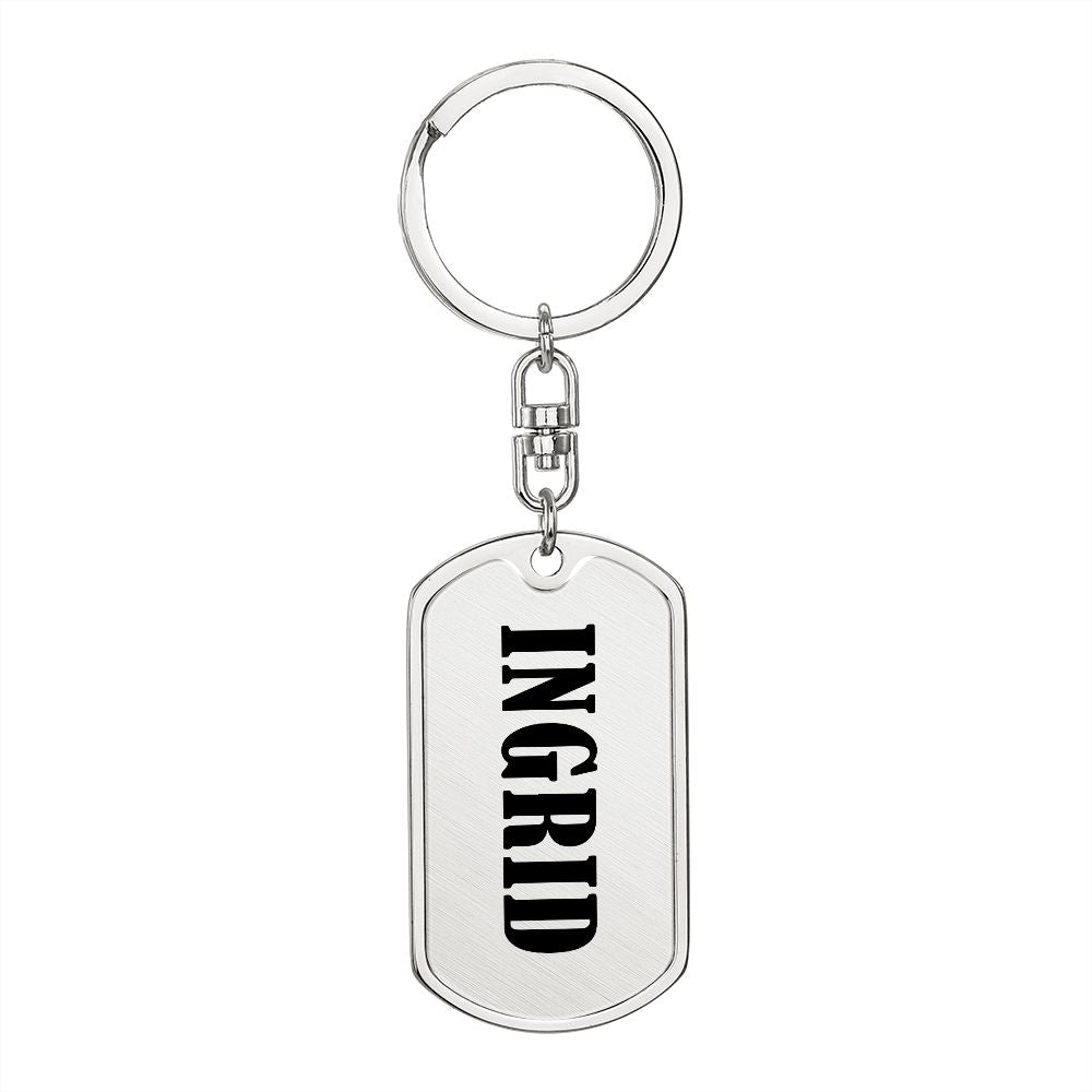 Ingrid v01 - Luxury Dog Tag Keychain