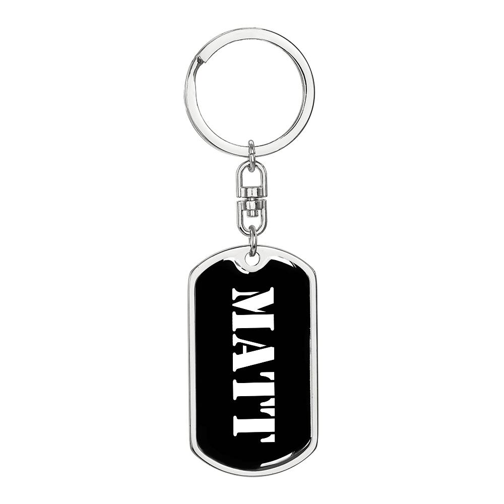 Matt v2 - Luxury Dog Tag Keychain