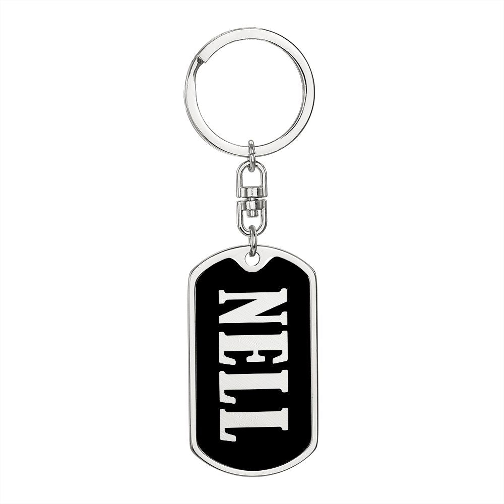Nell v02 - Luxury Dog Tag Keychain
