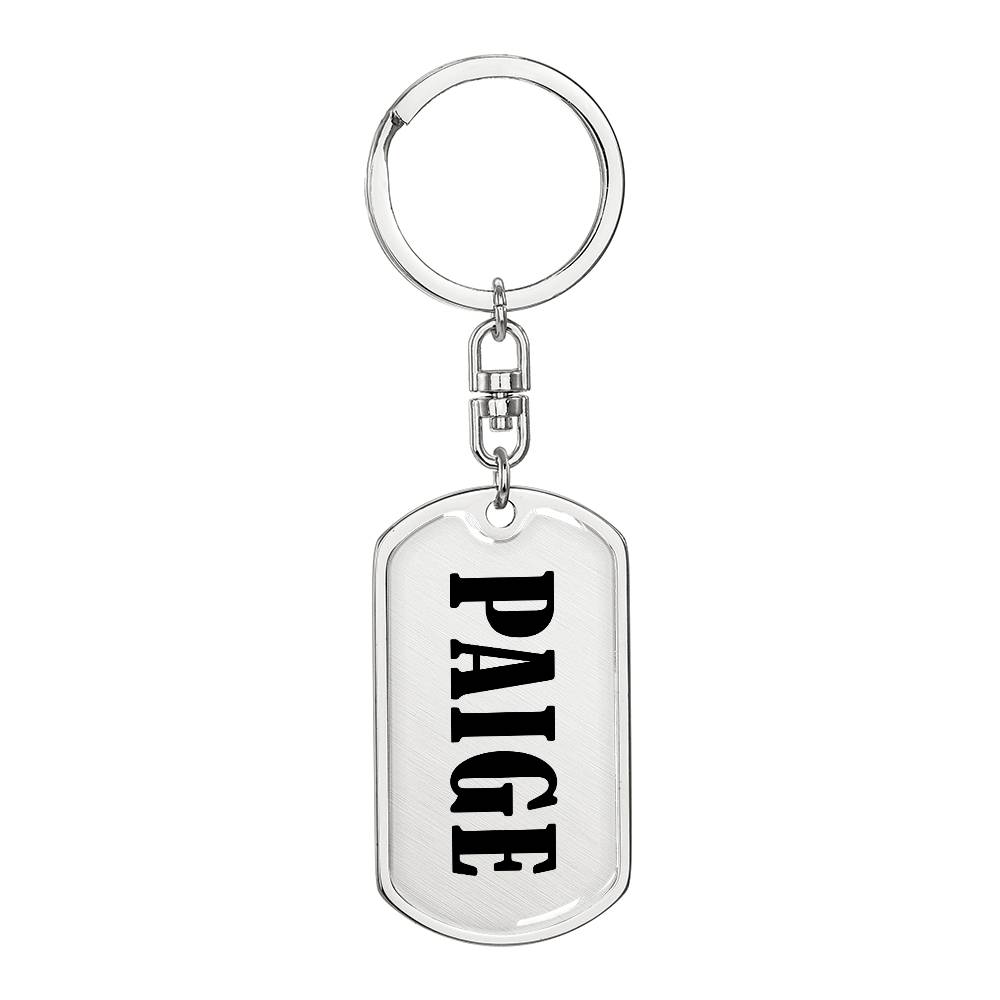 Paige v01 - Luxury Dog Tag Keychain