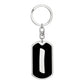 Initial I v2b - Luxury Dog Tag Keychain