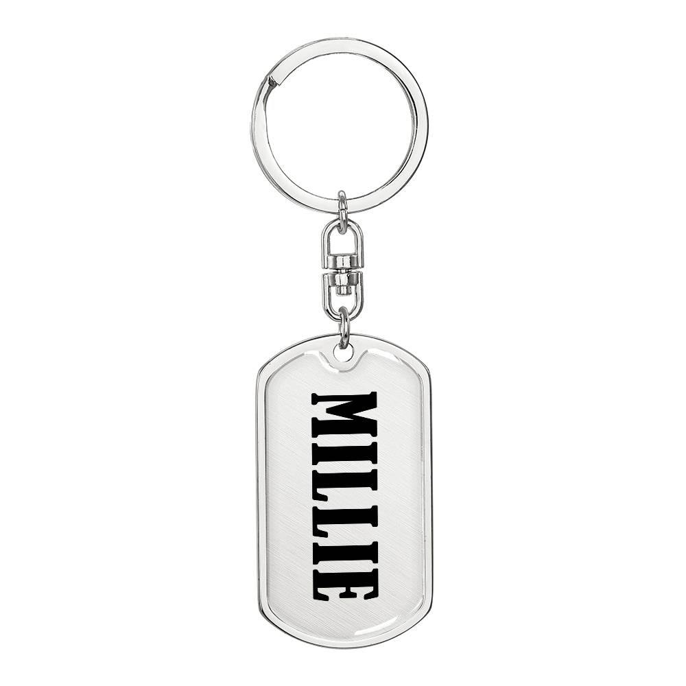 Millie v01 - Luxury Dog Tag Keychain