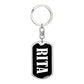 Rita v01w - Luxury Dog Tag Keychain