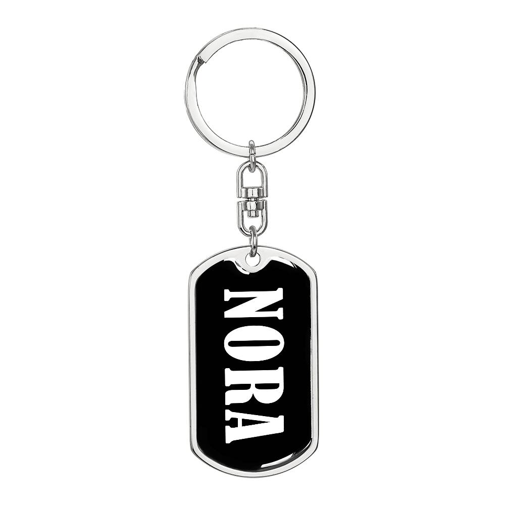 Nora v01w - Luxury Dog Tag Keychain
