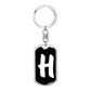 Initial H v3b - Luxury Dog Tag Keychain