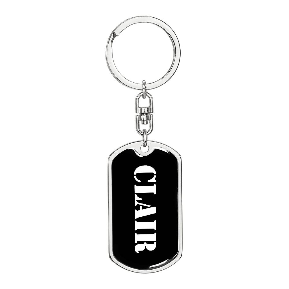 Clair v3 - Luxury Dog Tag Keychain