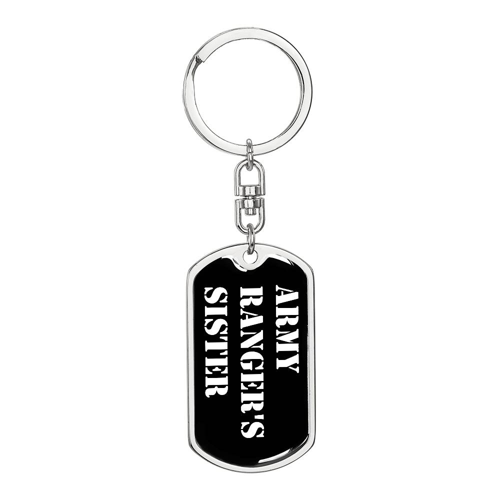 Army Ranger's Sister v3 - Luxury Dog Tag Keychain