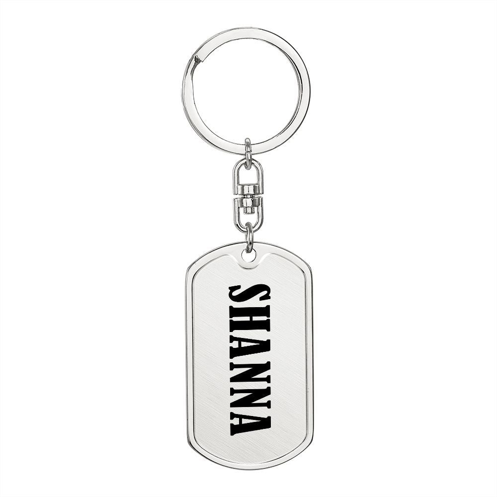 Shanna v01 - Luxury Dog Tag Keychain