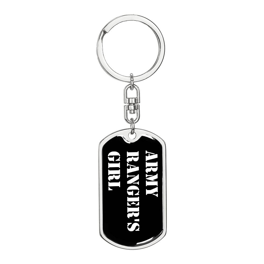Army Ranger's Girl v3 - Luxury Dog Tag Keychain