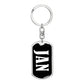 Jan v01w - Luxury Dog Tag Keychain