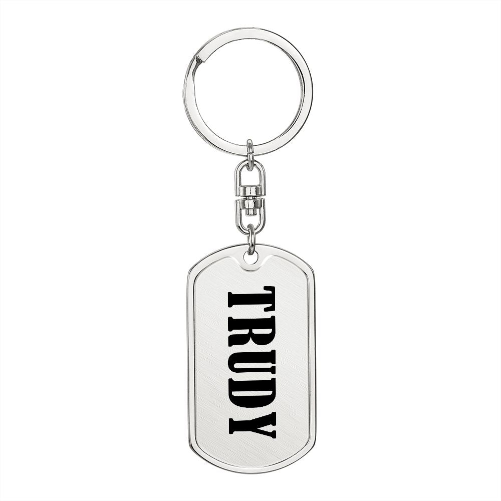 Trudy v01 - Luxury Dog Tag Keychain