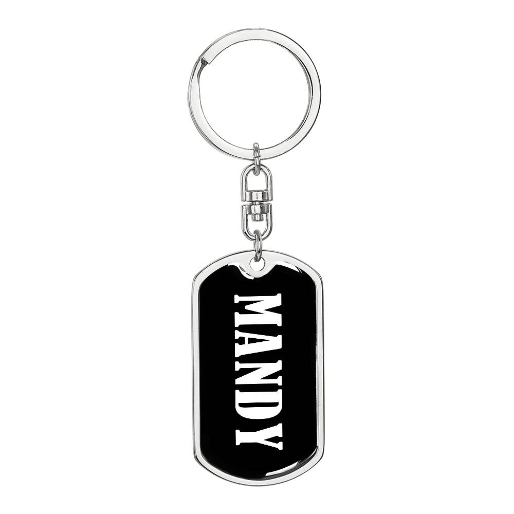 Mandy v03 - Luxury Dog Tag Keychain