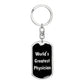 World's Greatest Physician v2 - Luxury Dog Tag Keychain