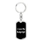 Love My Budgerigar v3 - Luxury Dog Tag Keychain