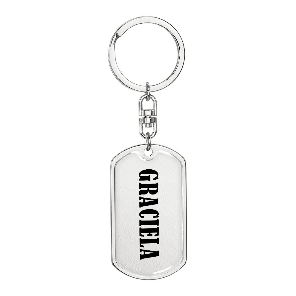 Graciela v01 - Luxury Dog Tag Keychain
