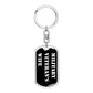 Military Veteran's Wife v3 - Luxury Dog Tag Keychain