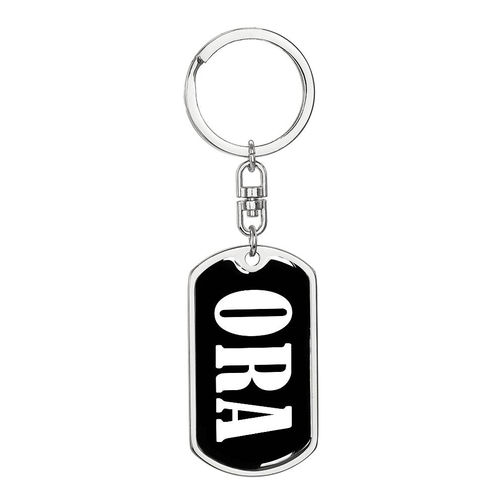 Ora v03 - Luxury Dog Tag Keychain