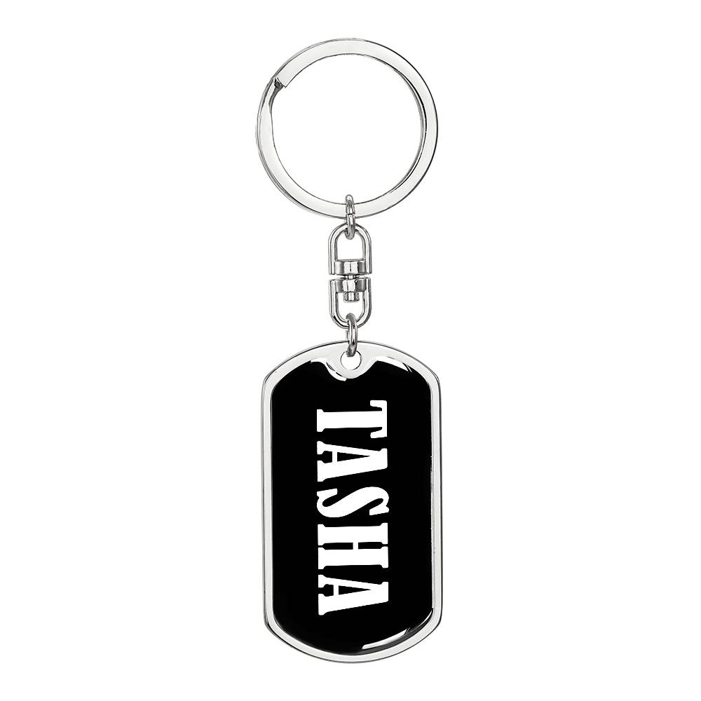Tasha v03 - Luxury Dog Tag Keychain