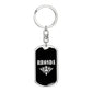 Rhonda v02a - Luxury Dog Tag Keychain