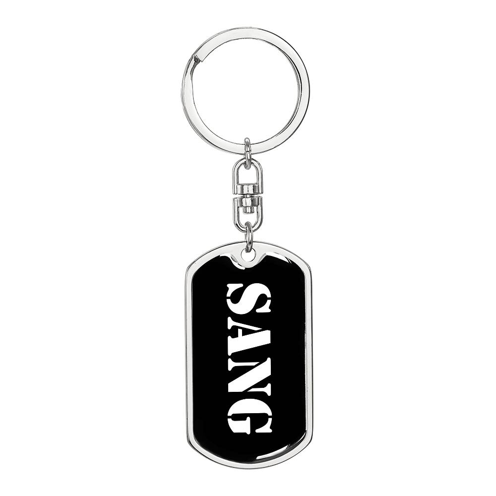 Sang v3 - Luxury Dog Tag Keychain